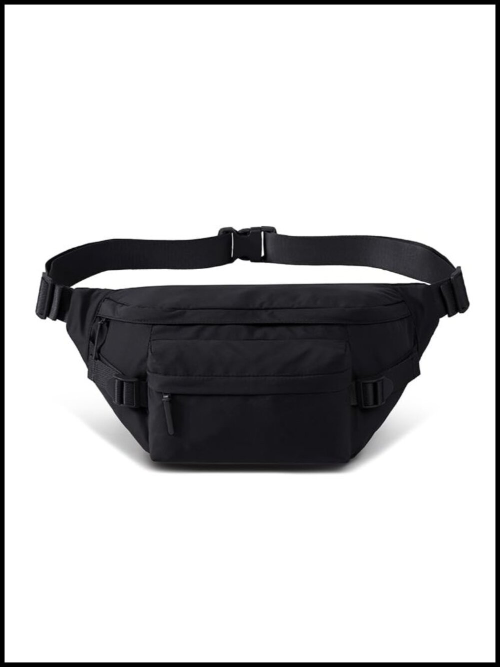 Nylon Fanny Pack Crossbody Waist Belt Bag Multi Pocket Travel Hiking